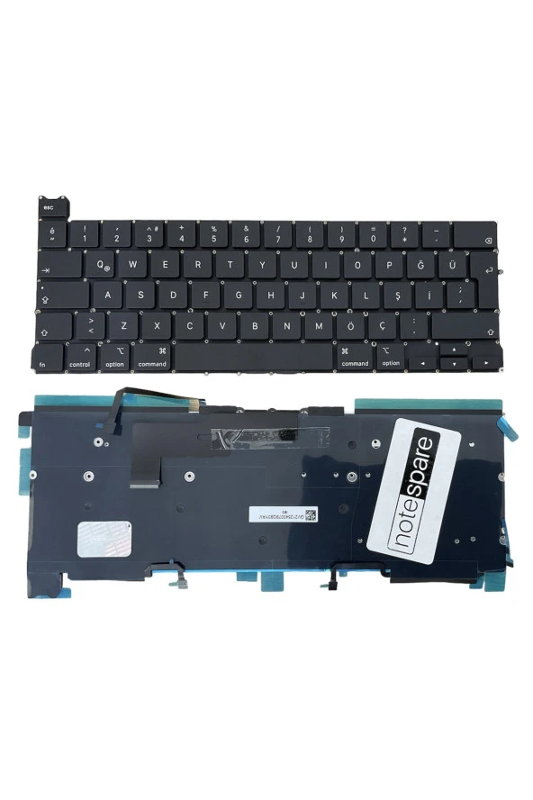 Apple MacBook Pro 13" A2289 2020 Uyumlu Klavye Işıklı Siyah Büyük Enter Versiyon TR
