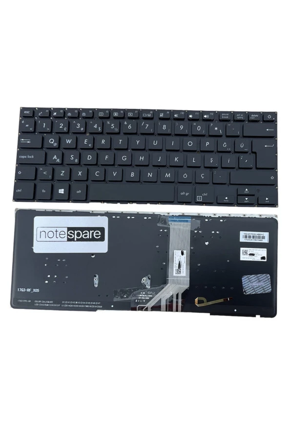 Asus Vivobook S14 S410, S14 S410U, S14 S410UQ Uyumlu Notebook Klavye Işıklı Siyah TR