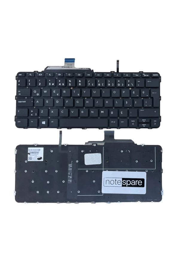 HP EliteBook Folio G1 (V1C37EA), G1 (X2F49EA) Uyumlu Notebook Klavye Işıklı Siyah TR