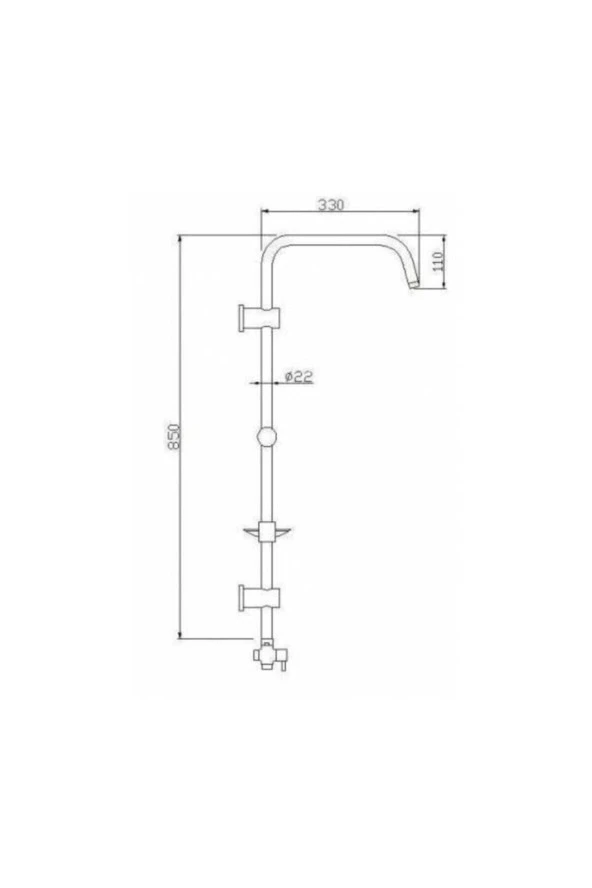 Tema 53260 Rain Quadro Tepe Duş Seti - 3