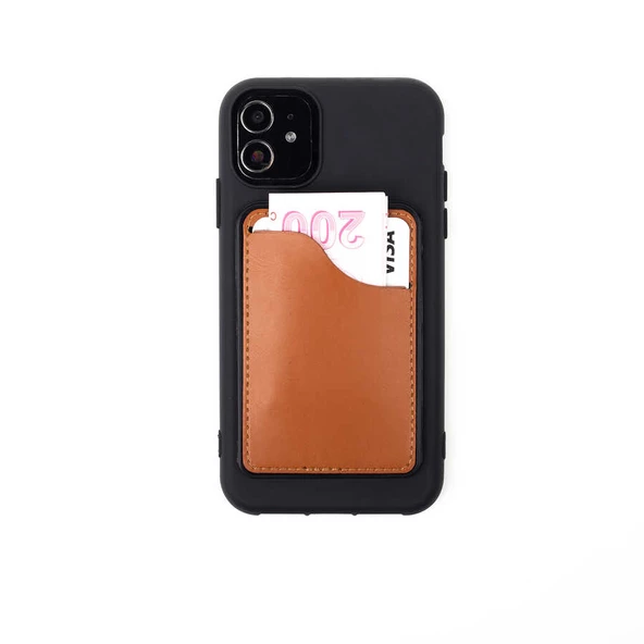 Tüm Telefon Kılıflarına Uyumlu Telefon Arkası Kartlık Yapışkanlı