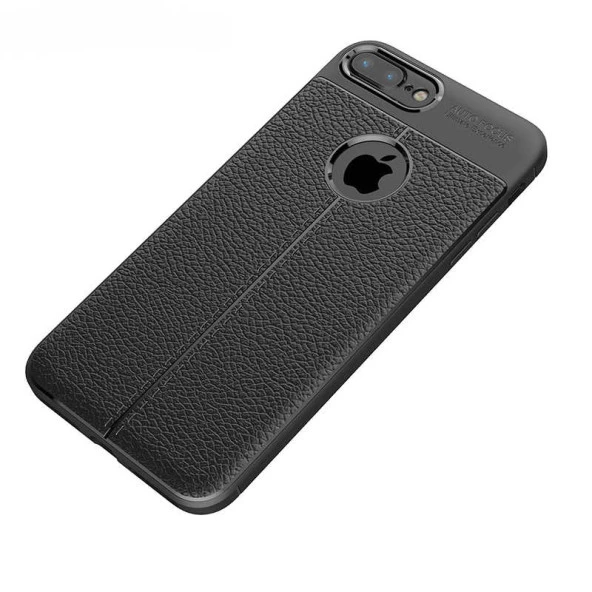 Apple iPhone 8 Plus Kılıf Deri Tarzı Niss Silikon Case - 10
