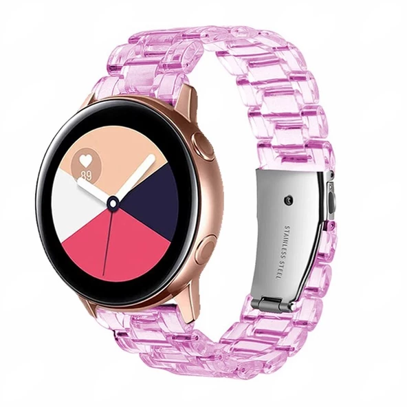 Xiaomi Mi Watch Color 1 / 2 Kordon 22mm Şeffaf Baklalı Kordon - 10