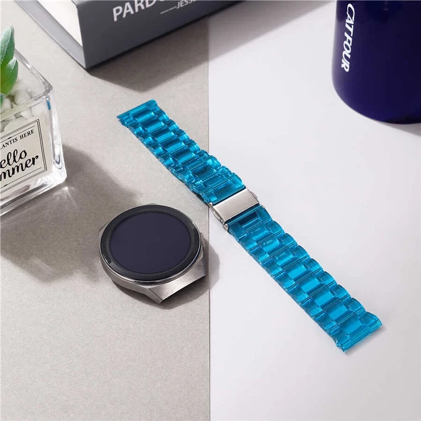 Amazfit GTS Bip Lite S Kordon 20mm Şeffaf Baklalı Kordon - 2