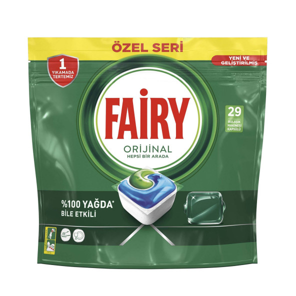 Fairy Orijinal Hepsi Bir Arada Bulaşık Makinesi Tableti 29'lu