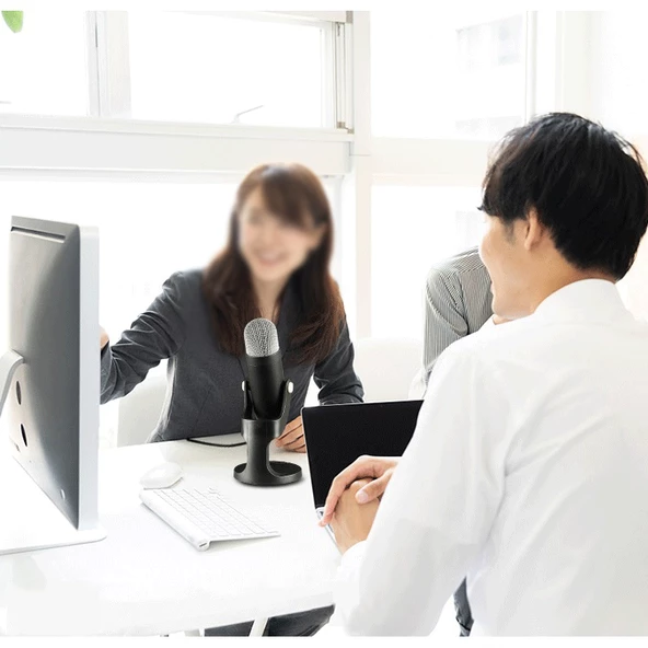 Profesyonel Stüdyo Mikrofon Kayıt Condenser Masaüstü Canlı Yayın Mikrofonu - 3