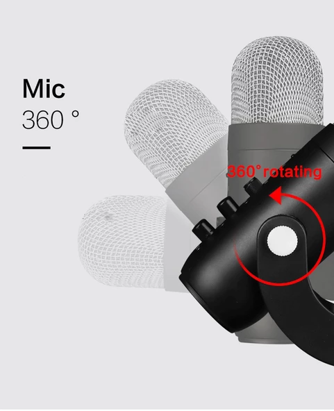 Profesyonel Stüdyo Mikrofon Kayıt Condenser Masaüstü Canlı Yayın Mikrofonu - 9