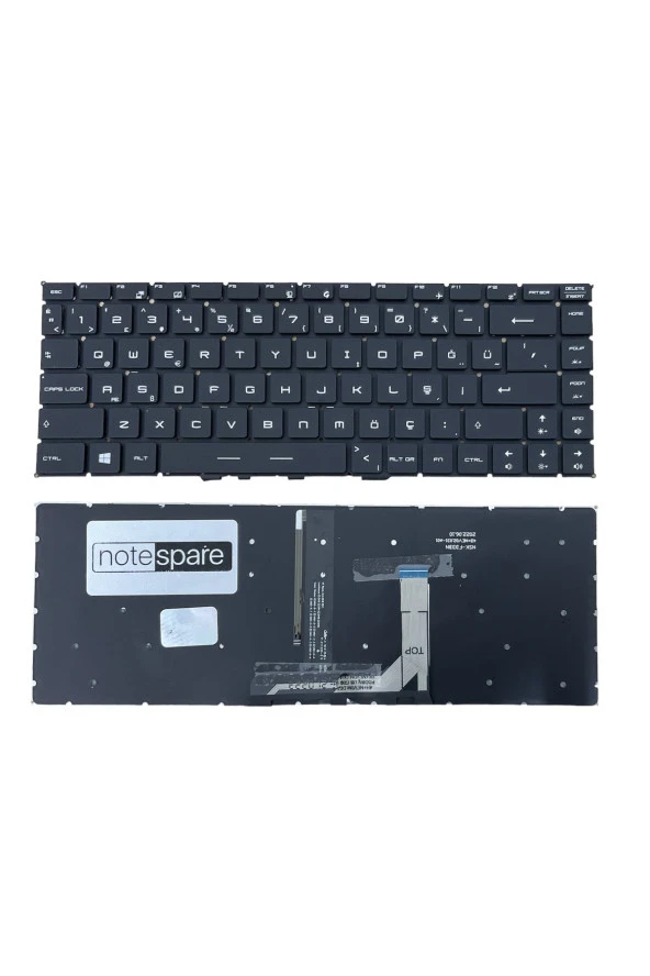 Msi GF63 Thin 8SC-252XTR Uyumlu Klavye Işıklı Siyah TR Küçük Enter Versiyon
