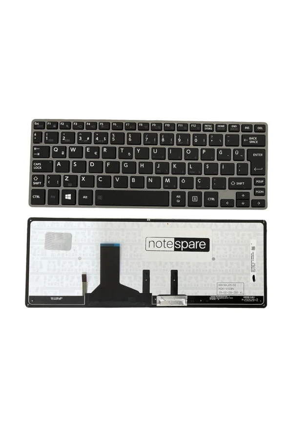 Toshiba Portege Z30-A-17G, Z30-A-189, Z30-A-18M Uyumlu Notebook Klavye Işıklı Siyah TR