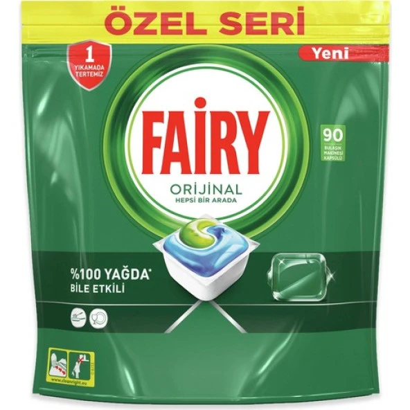 Fairy Hepsi Bir Arada 90 Yıkama Bulaşık Makinesi Deterjanı Tableti / Kapsülü Orijinal Özel Seri - 2