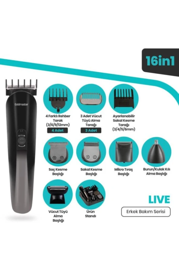Goldmaster Live Gm-9115 Erkek Bakım Seti