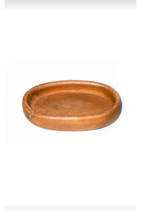 Doğal Toprak Oval Tepsi 20 Cm