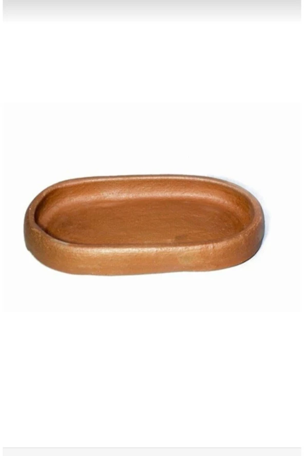 Doğal Toprak Yemek Güveci Oval Tepsi 25 Cm - 3