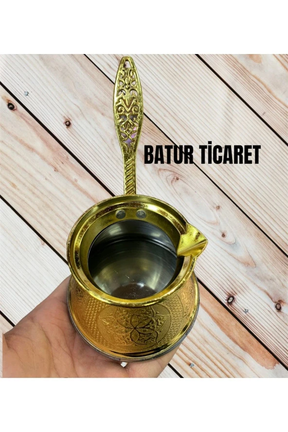 Indüksiyon Ocak Uyumlu Ağır El Işlemeli Cezve - Resim 2