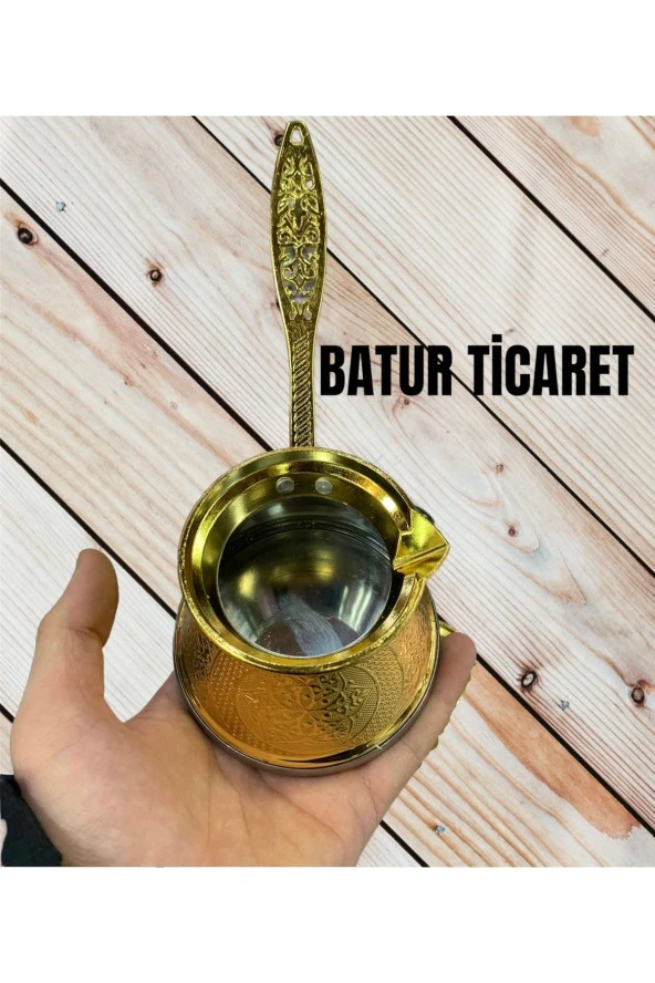 Indüksiyon Ocak Uyumlu Ağır El Işlemeli Cezve - Resim 3