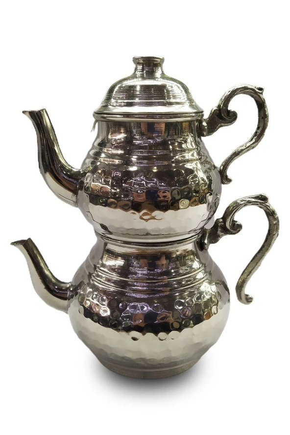 El Işi Dövme Bakır Çaydanlık Küçük Boy Osmanlı Ocağıyla - Resim 3