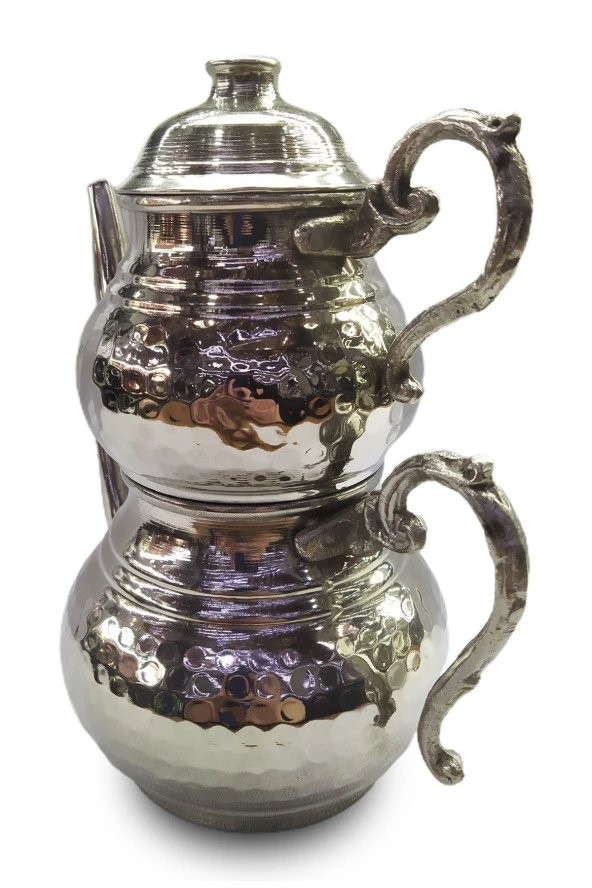 El Işi Dövme Bakır Çaydanlık Küçük Boy Osmanlı Ocağıyla - Resim 4