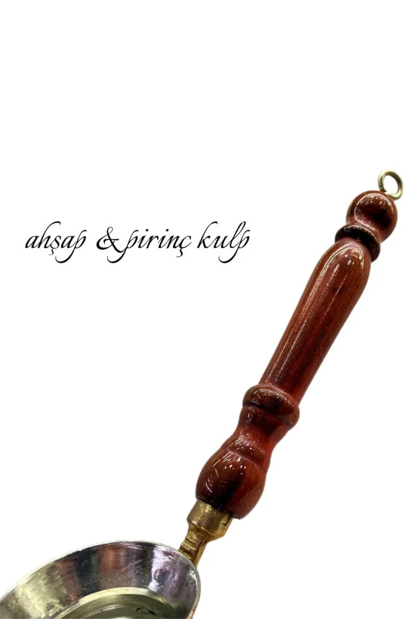 Işlemeli Ve Kalın Bakır Cezve Büyük Boy Rus Cezvesi - Resim 4