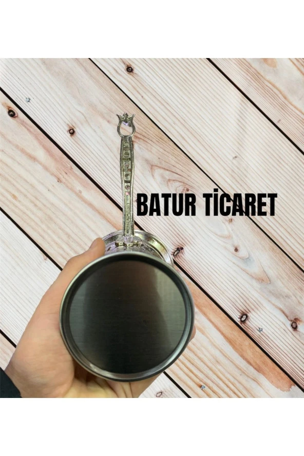 Indüksiyon Ocak Uyumlu Ağır El Işlemeli Cezve - Resim 3