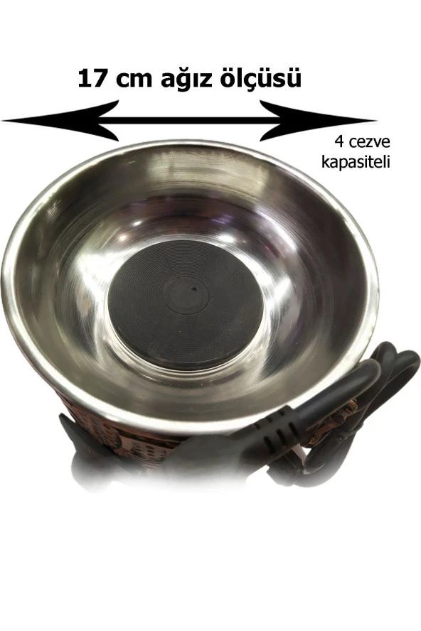 Özel Yapım Elektrikli Bakır Kumda Kahve Makinesi Ev Ofis Tipi - 4