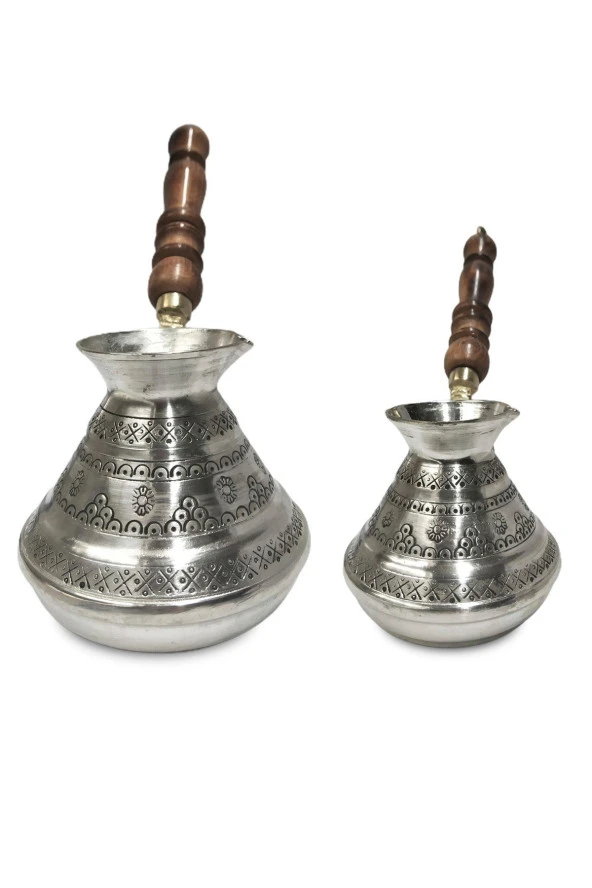 2'li Bakır Cezve Takımı Kalın