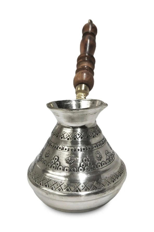 Üzüm Işlemeli Kalın Bakır Cezve No: 3 ürün görseli