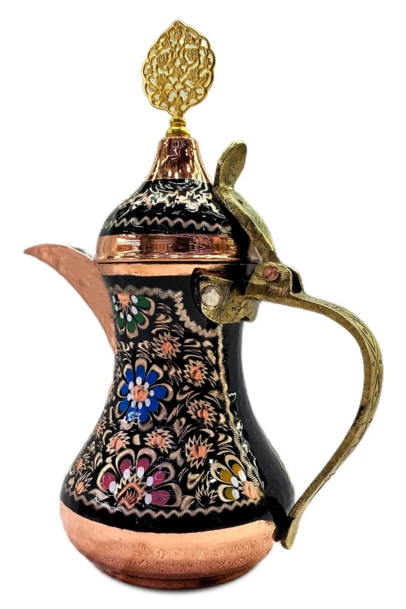 Geleneksel Erzincan Işlemeli Bakır Kahve Çay Su Servis Ve Demleme - 3