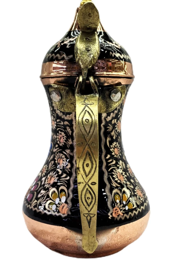 Geleneksel Erzincan Işlemeli Bakır Kahve Çay Su Servis Ve Demleme - 4