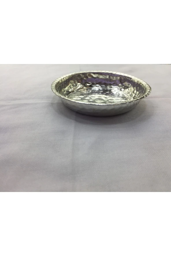 Mini Kahvaltı Çerezlik Bakır Servis Tabağı Beyaz - 3