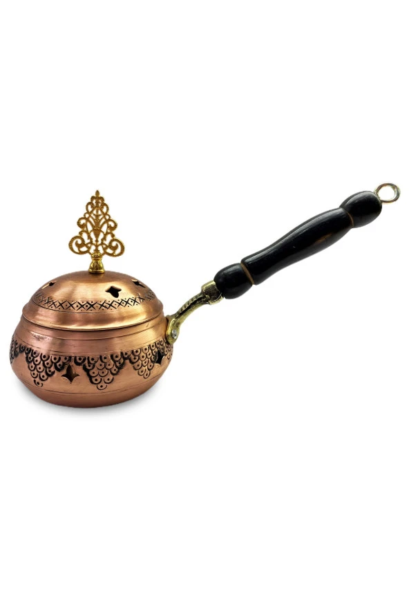 Yeni Geleneksel El Yapımı Bakır Buhurdanlık Tütsülük - 2
