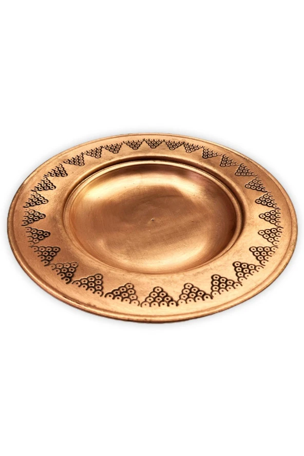 Tabaklı Geleneksel El Yapımı Bakır Buhurdanlık Tütsülük - 4