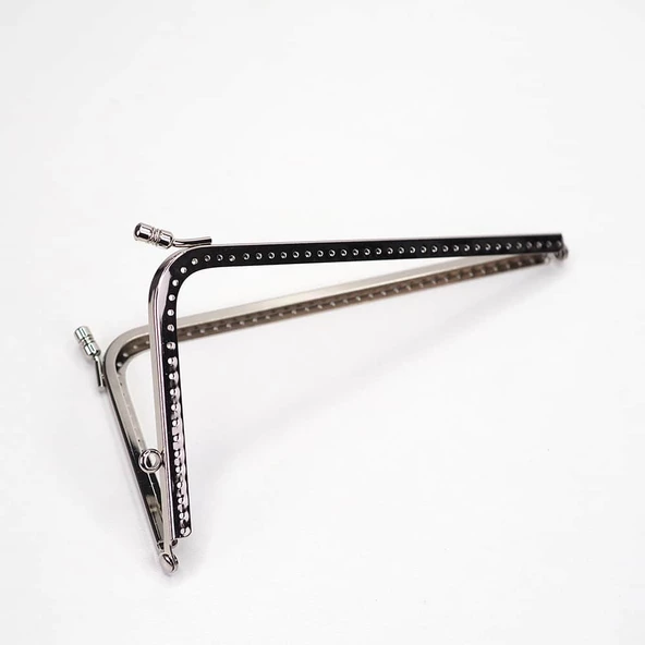 L Model Delikli Metal Çanta Bursu 18.5 CM - 3