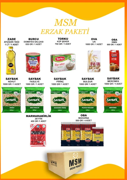 Ramazan Paketi Erzak Paketi Kumanya Gıda Kolisi Kumanya Paketi 16 Parça No 24