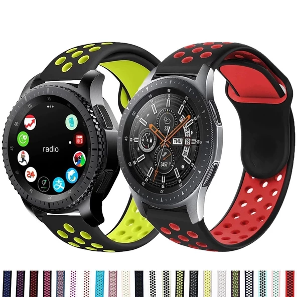 Samsung Galaxy Watch Gear S3 Kordon Delikli Spor Kordon