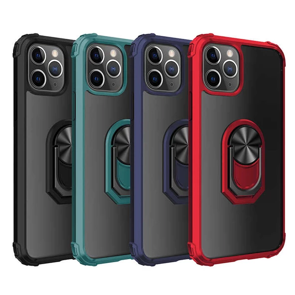 Apple iPhone 11 Pro Max Kılıf Şeffaf Sararmaz Yüzüklü Mola Kapak - 8