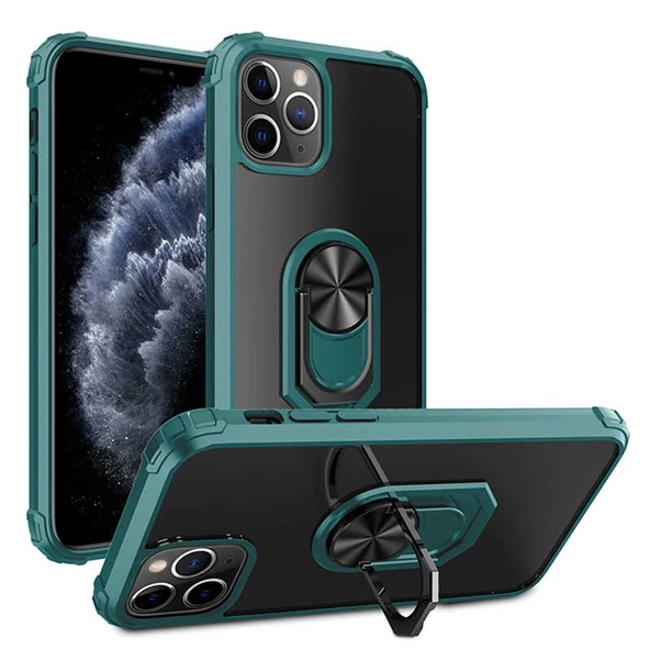 Apple iPhone 11 Pro Max Kılıf Şeffaf Sararmaz Yüzüklü Mola Kapak - 2