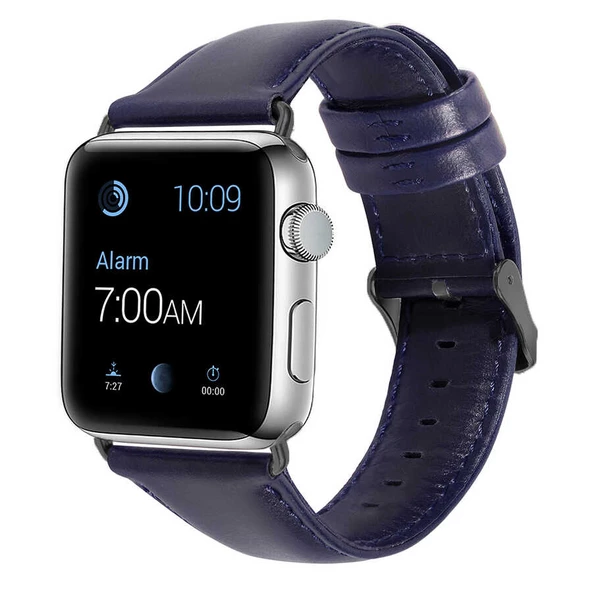 Apple Watch 10/11 42mm-38/40/41mm Kordon Luxury Leather Deri Kordon 2/3/4/5/6/se/7/8/9 - Resim 10