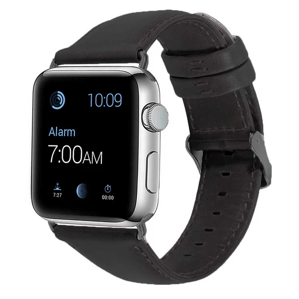 Apple Watch 10/11 42mm-38/40/41mm Kordon Luxury Leather Deri Kordon 2/3/4/5/6/se/7/8/9 - Resim 12