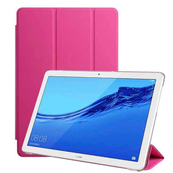 Huawei MediaPad T3 10 Kılıf PU Deri Smart Standlı Case - 7
