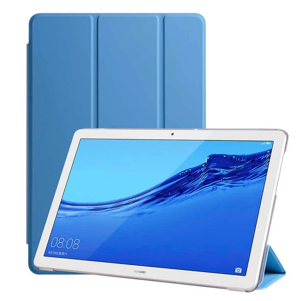 Huawei MediaPad T3 10 Kılıf PU Deri Smart Standlı Case - 9
