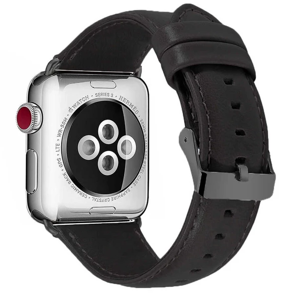 Apple Watch 7/8/9 45mm Kordon Luxury Leather Deri Kordon - 5
