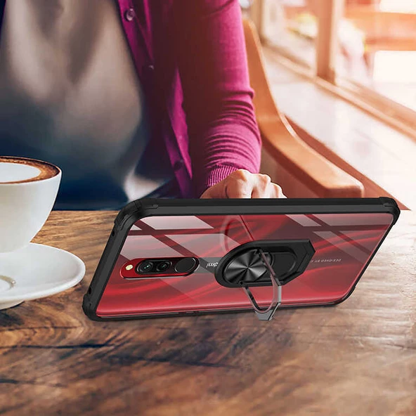 Xiaomi Redmi 8A Kılıf Şeffaf Sararmaz Yüzüklü Mola Kapak - 3