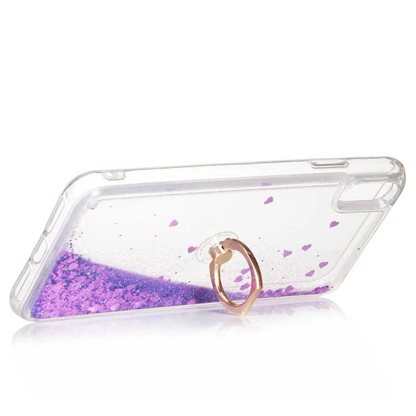 Apple iPhone XS Max 6.5 Kılıf İçi Sıvılı Yüzüklü Kapak - 3