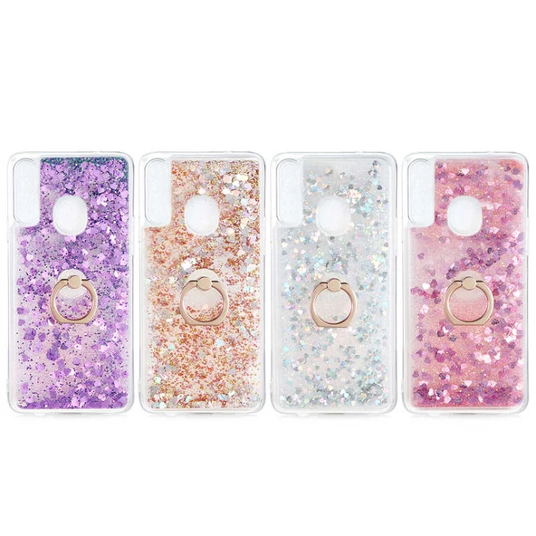 Samsung Galaxy A20S Kılıf İçi Sıvılı Yüzüklü Kapak - 2