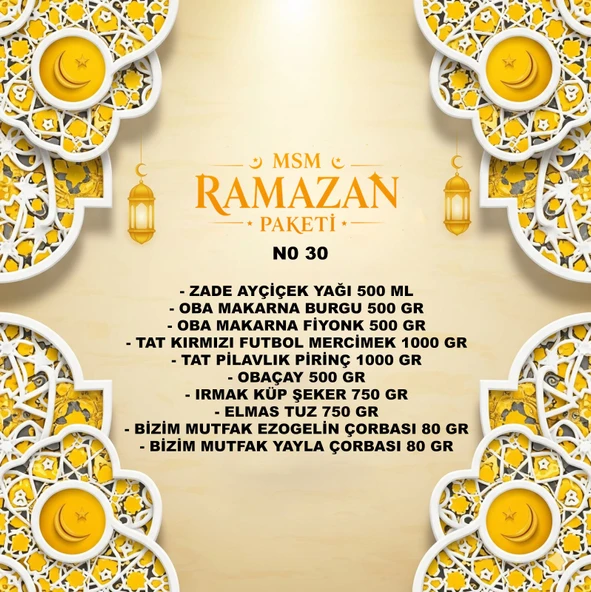 Ramazan Paketi Erzak Gıda Kolisi Paketi No 30 - Resim 2