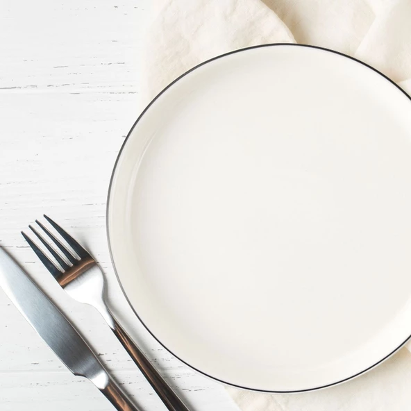 GÜRAL PORSELEN Bilbao 3 Parça 27 Cm Servis Tabağı Siyah File - Resim 4