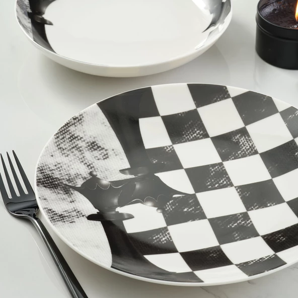 GÜRAL PORSELEN Camelia 4 Parça Sıngle Yemek Takımı Satranç Vezir - Resim 3