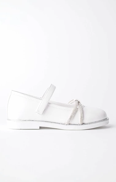 Muggo UNİCORN Garantili Günlük Ortopedik Hafif Taban Taşlı ve Cırtlı Kız Çocuk Babet - 5