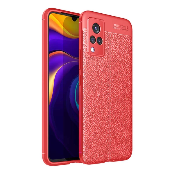 Vivo V21 Kılıf Deri Tarzı Niss Silikon Case