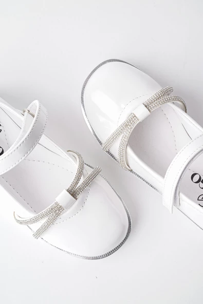 Muggo UNİCORN Garantili Günlük Ortopedik Hafif Taban Taşlı ve Cırtlı Kız Çocuk Babet - 3